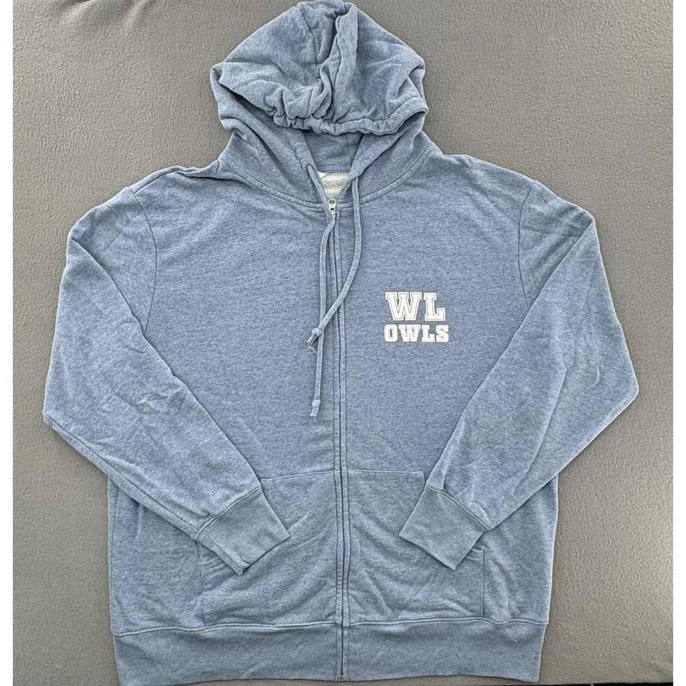 Threadfast Hoodie XL Blue Whiting Lane Owls Zip Up Sweatshirt West Hartford